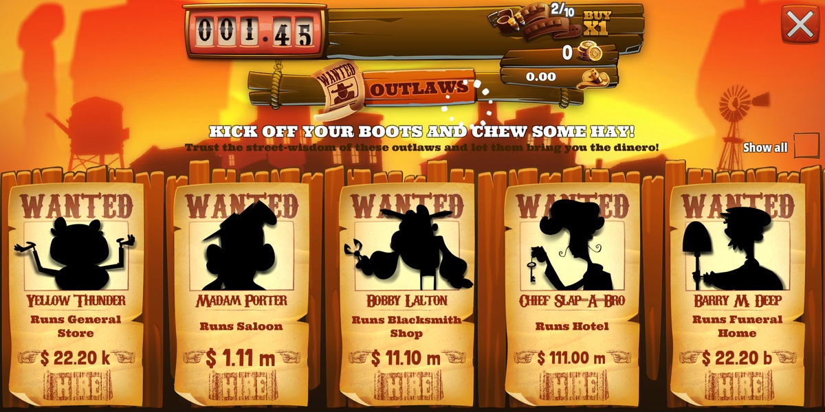 Idle Tycoon: Wild West Clicker Game - Tap for Cash - Preview 7