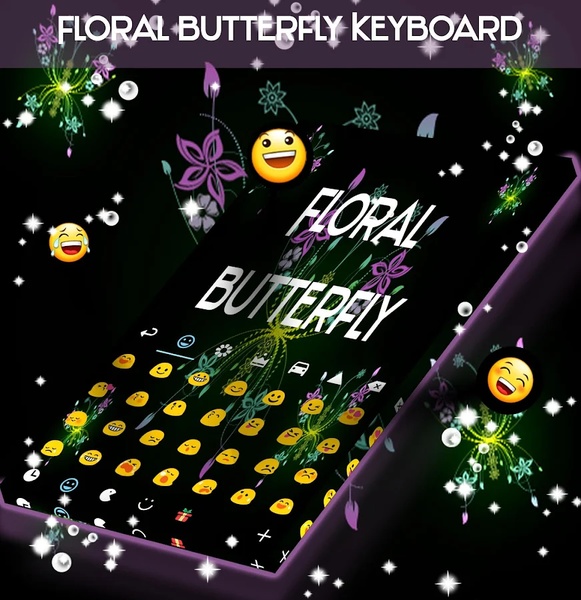 Floral Butterfly Keyboard - Preview 4