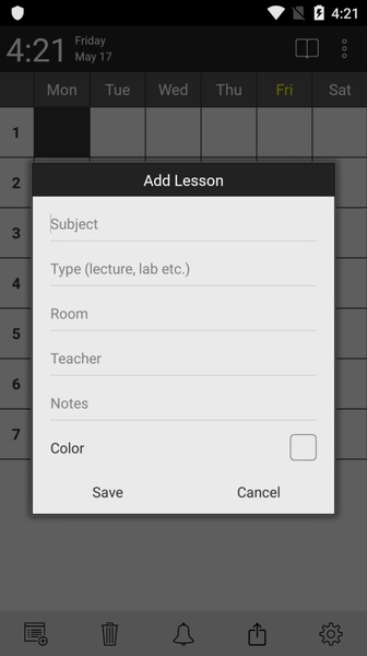 Timetable planner for school and university - Preview 6