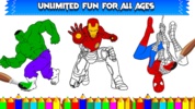 Super Hero Cartoon Coloring screenshot 1