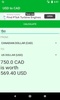 USD to CAD currency converter screenshot 1