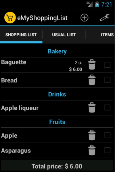 eMyShoppingList - Preview 1