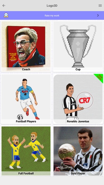 Pixel football logos : Sandbox color by numbers - Preview 1