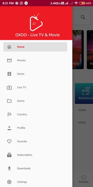 OXOO Live Tv And Movie Portal App for Android Download the APK