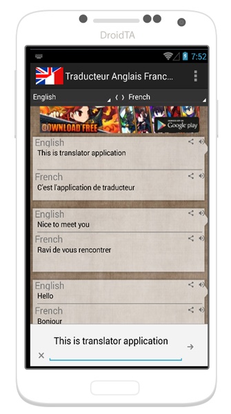 Traducteur Anglais Francais - Preview 3