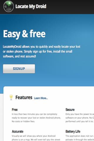LocateMyDroid - Preview 2