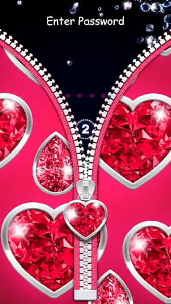 Diamond Zipper Lock Screen - Preview 5