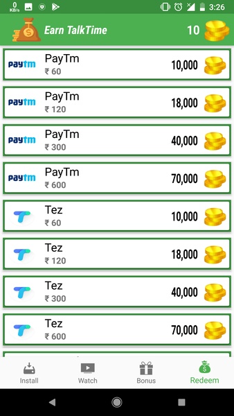 Earn TalkTime - Preview 4