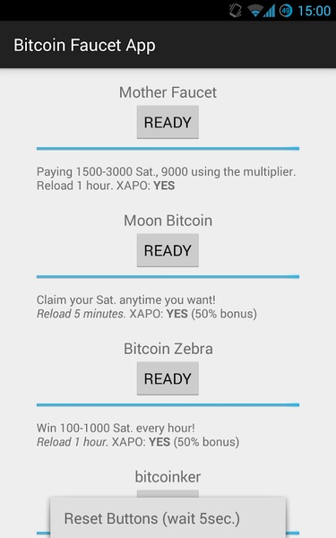 Bitcoin Faucet App - Preview 1