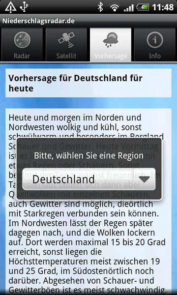 Niederschlagsradar - Preview 1