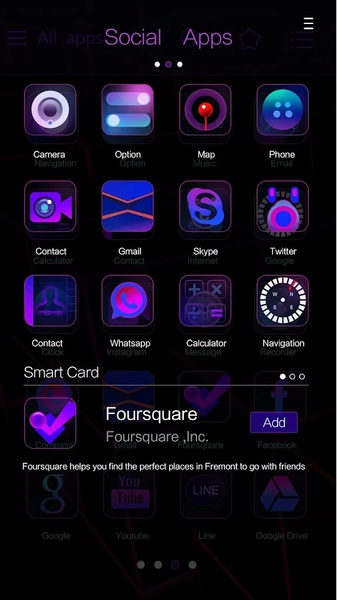 Purple Charm GOLauncher EX Theme - Preview 3