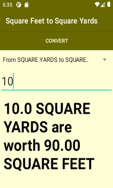 Square Feet to Square Yards converter - Preview 2