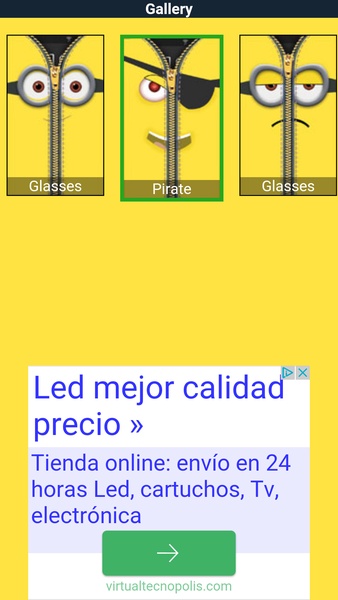 pantalla de bloqueo cremallera de color amarillo - Preview 2