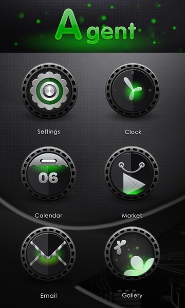 Agent GOLauncher EX Theme - Preview 4