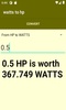 watts to hp converter screenshot 1