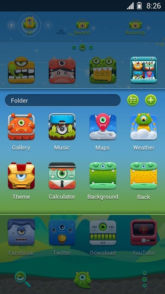Monster Alliance GOLauncher EX Theme - Preview 2