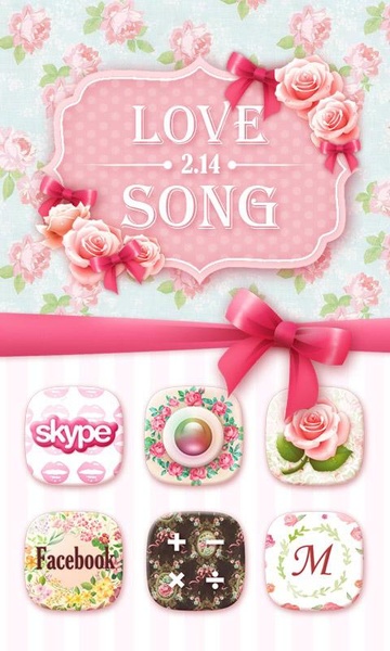 Love Song GOLauncher EX Theme - Preview 6
