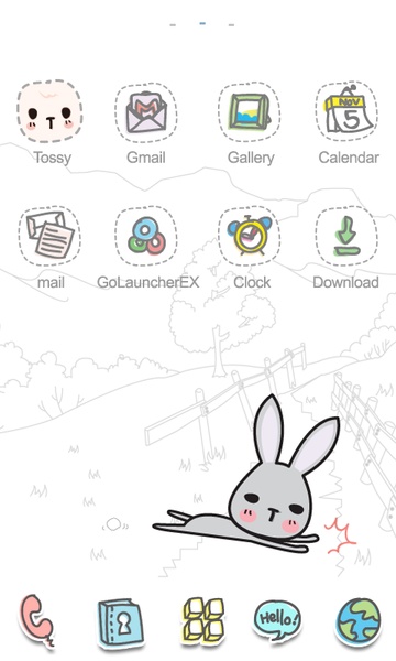Tossy Way GOLauncher EX Theme - Preview 3