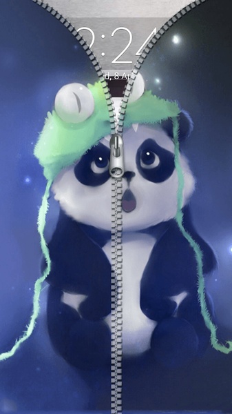Panda Zipper Screen Lock - Preview 2