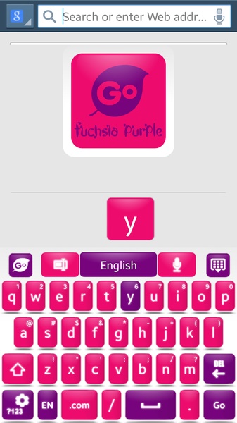 Fuchsia Purple Go Keyboard - Preview 1