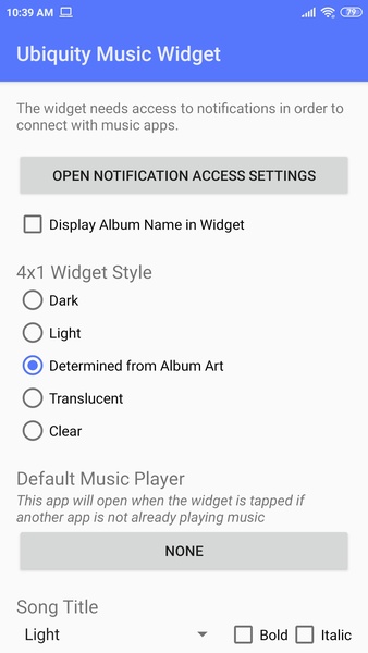 Ubiquity Music Widget - Preview 2