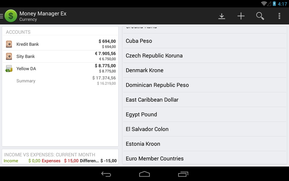 Money Manager Ex - Preview 4