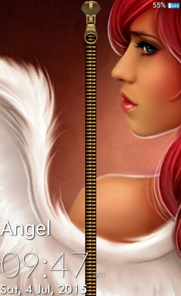 Angel Zipper Lock Screen - Preview 5