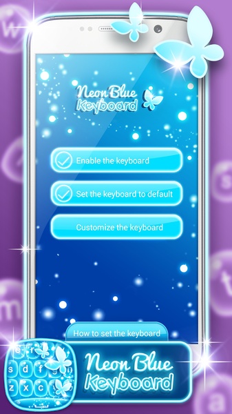 Neon Blue Keyboard Changer - Preview 7