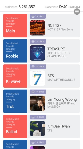 The 30th SMA Official Voting App - Preview 2