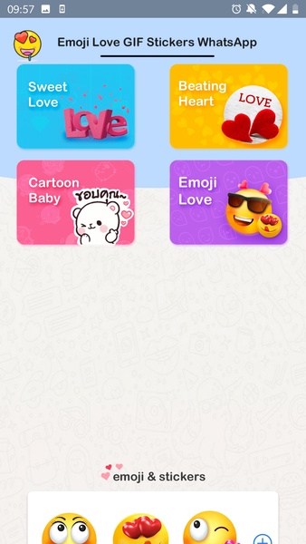 Emoji Love GIF Stickers For WhatsApp - Preview 1