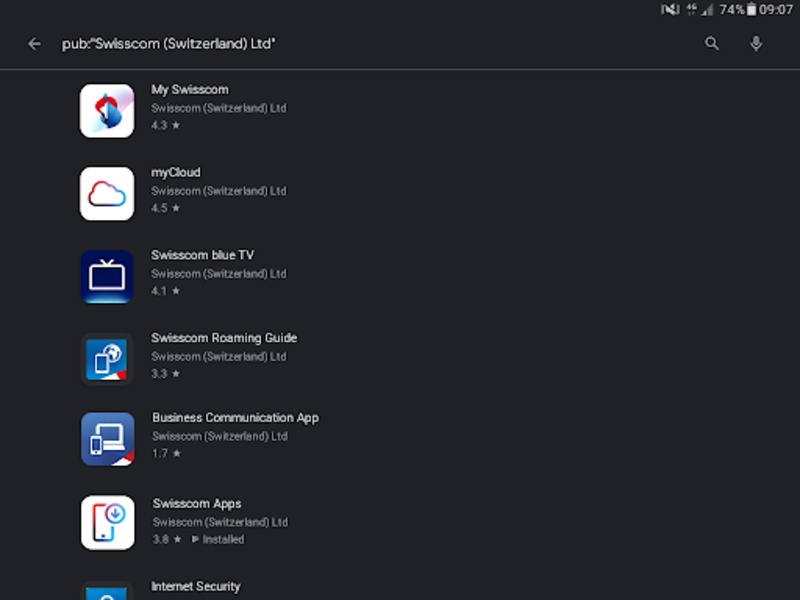 Swisscom Apps - Preview 1
