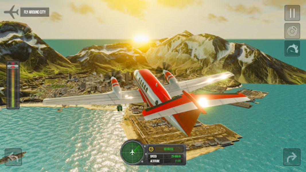 Open World City Airplane Flying Pilot 3D: Flight Simulator Plane  Games::Appstore for Android