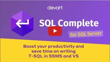 Video su dbForge SQL Complete 1