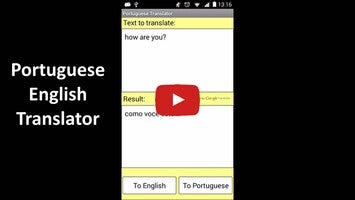 วิดีโอเกี่ยวกับ Portuguese English Translator 1