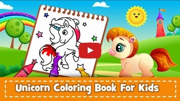 Vídeo de gameplay de Unicorn Coloring Book for Kids 1