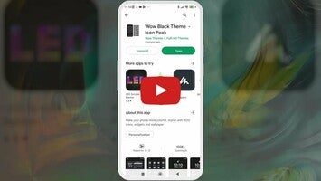 Video über Wow Black Theme - Icon Pack 1