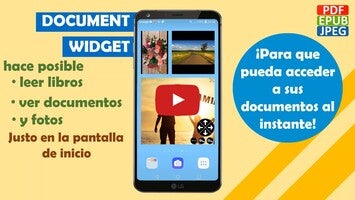 Vídeo de Document Widget View PDF JPG EPUB on home screen 1