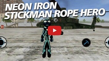 Neon Iron Stickman Rope Hero C 1 का गेमप्ले वीडियो