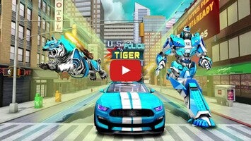 Gameplay video of Police Tiger Robot Car Game 3d 1