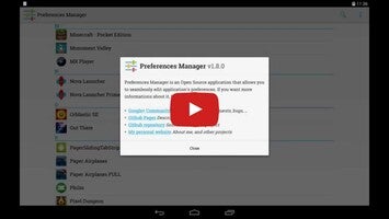 Video about Preferences Manager 1
