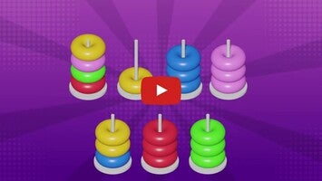 Videoclip cu modul de joc al Color Hoop Sort - Ring Puzzle 1