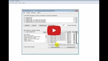 Vídeo de Find and remove/delete duplicate mp3 files Software 1