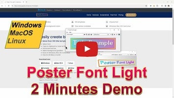 Video über Poster Font Light 1