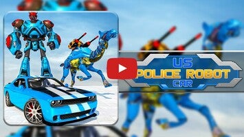 Gameplay video of Police Flying Robot Car Game 1