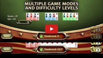 طريقة لعب الفيديو الخاصة ب Gin Rummy1