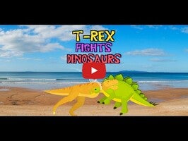 طريقة لعب الفيديو الخاصة ب T-Rex Fights Dinosaurs1