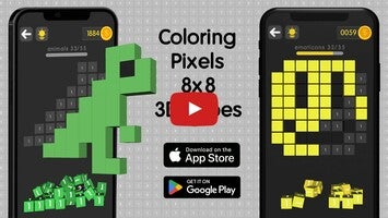 Gameplay video of Coloring Pixels 8x8: 3D Cubes 1