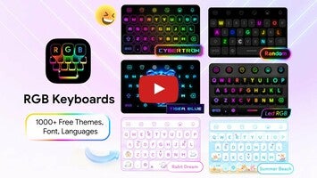 Vídeo de Neon Led Keyboard: Emoji, Font 1