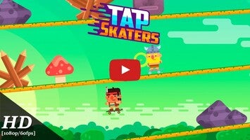 วิดีโอการเล่นเกมของ Tap Skaters - Carrera Downhill de skateboard 1
