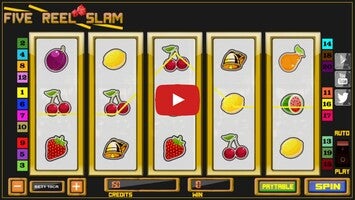 Gameplay video of slot machine five reel slam 1